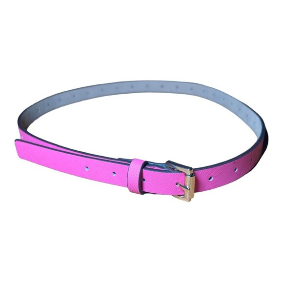 Michael Kors Hot Pink Skinny Leather Belt - Picture 1 of 4